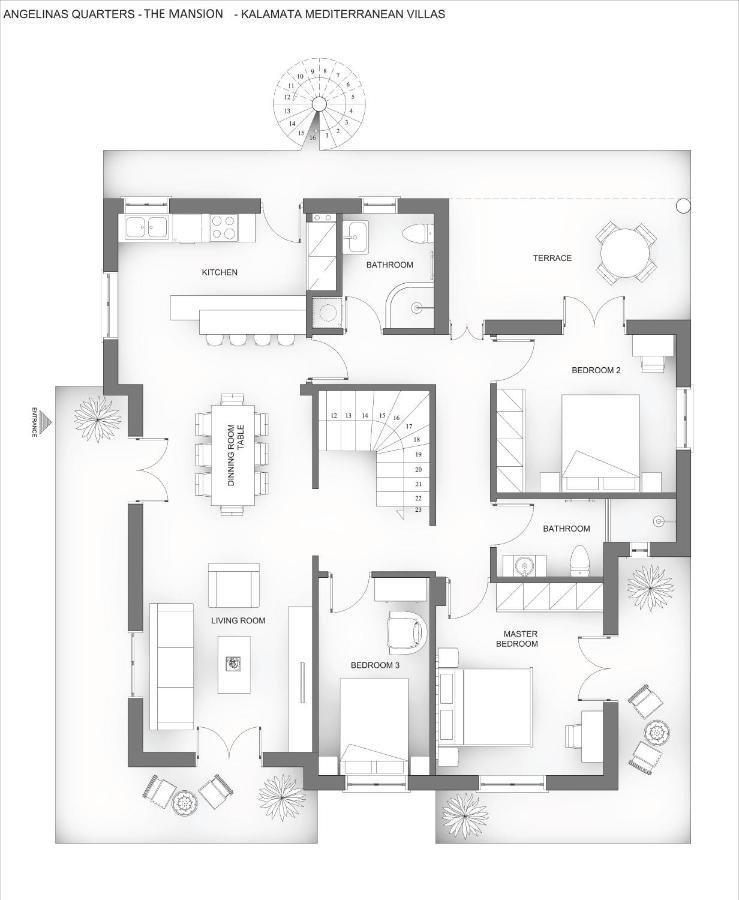 Angelinas Quarters - Kalamata Mediterranean Villas Εξωτερικό φωτογραφία